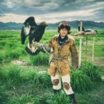 Kazakh eagle trainer
