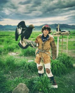 Kazakh eagle trainer