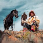 kazakheagle hunter with his eagle