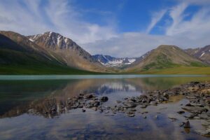 Beautiful lake in western Mongolia