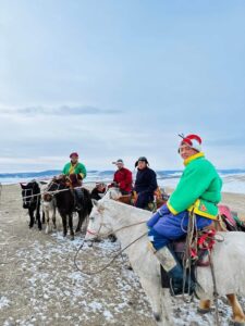 Mongol nomads during winter festival
